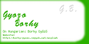 gyozo borhy business card